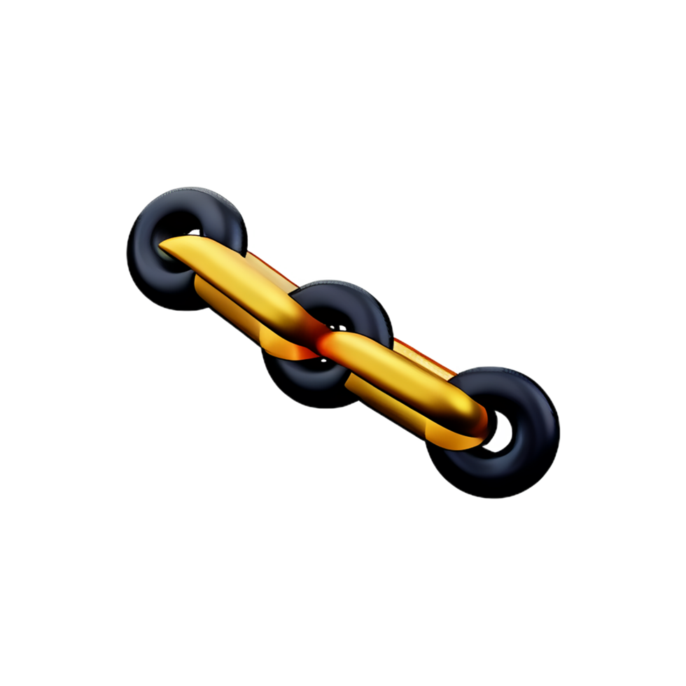 chain 3d rendering icon illustration png