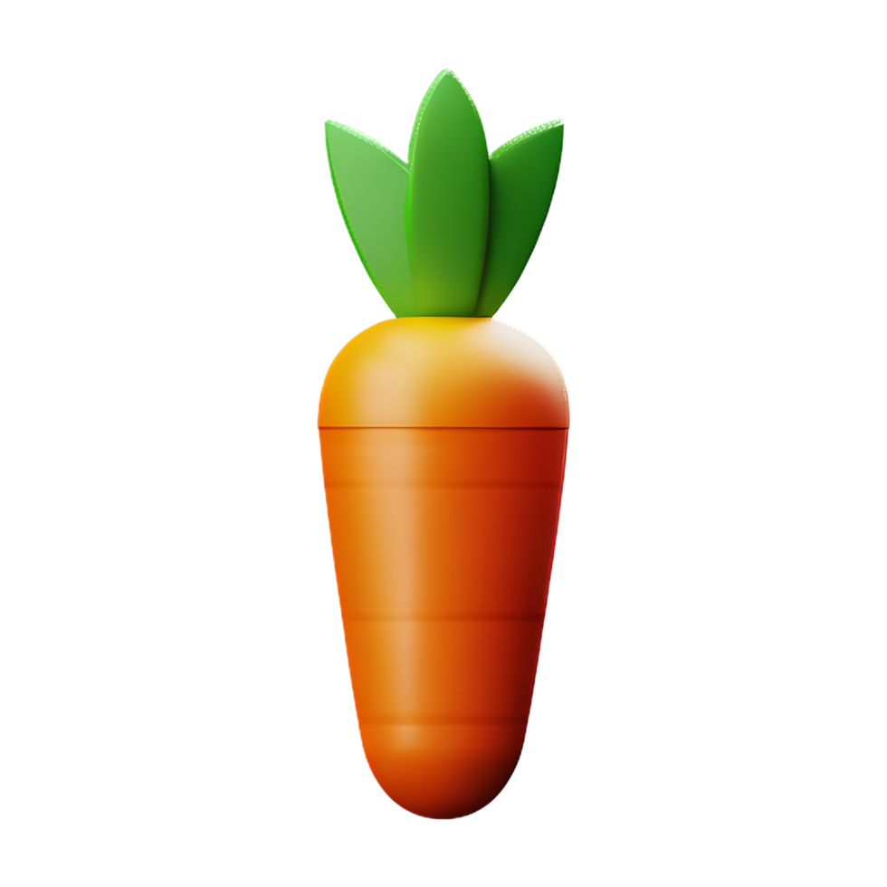 carrot 3d rendering icon illustration png