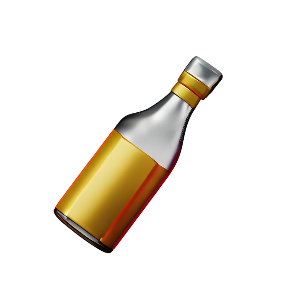 Champagne 3d renderen icoon illustratie png