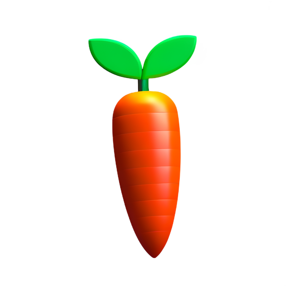 carrot 3d rendering icon illustration png