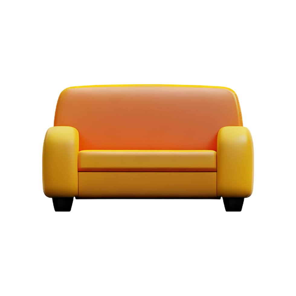 sofa 3d rendering icon illustration png