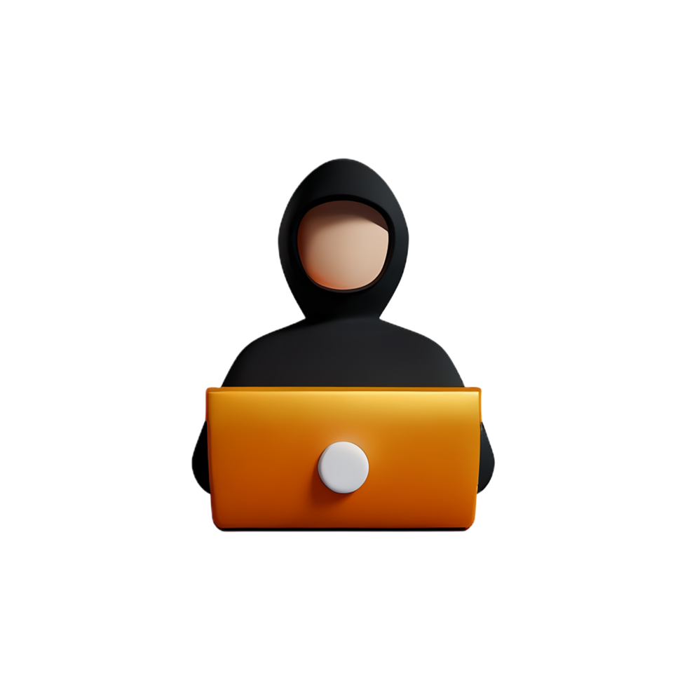 hacker 3d rendering icon illustration png