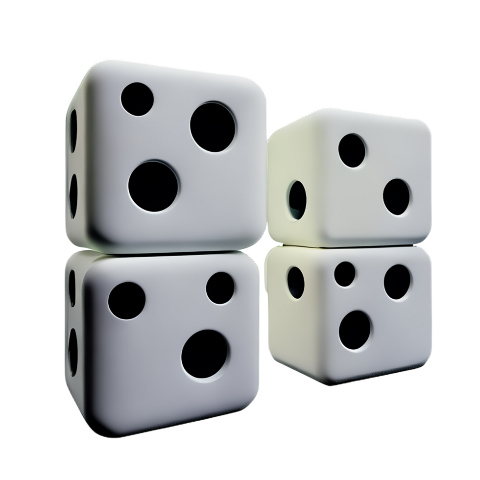 dice 3d rendering icon illustration png