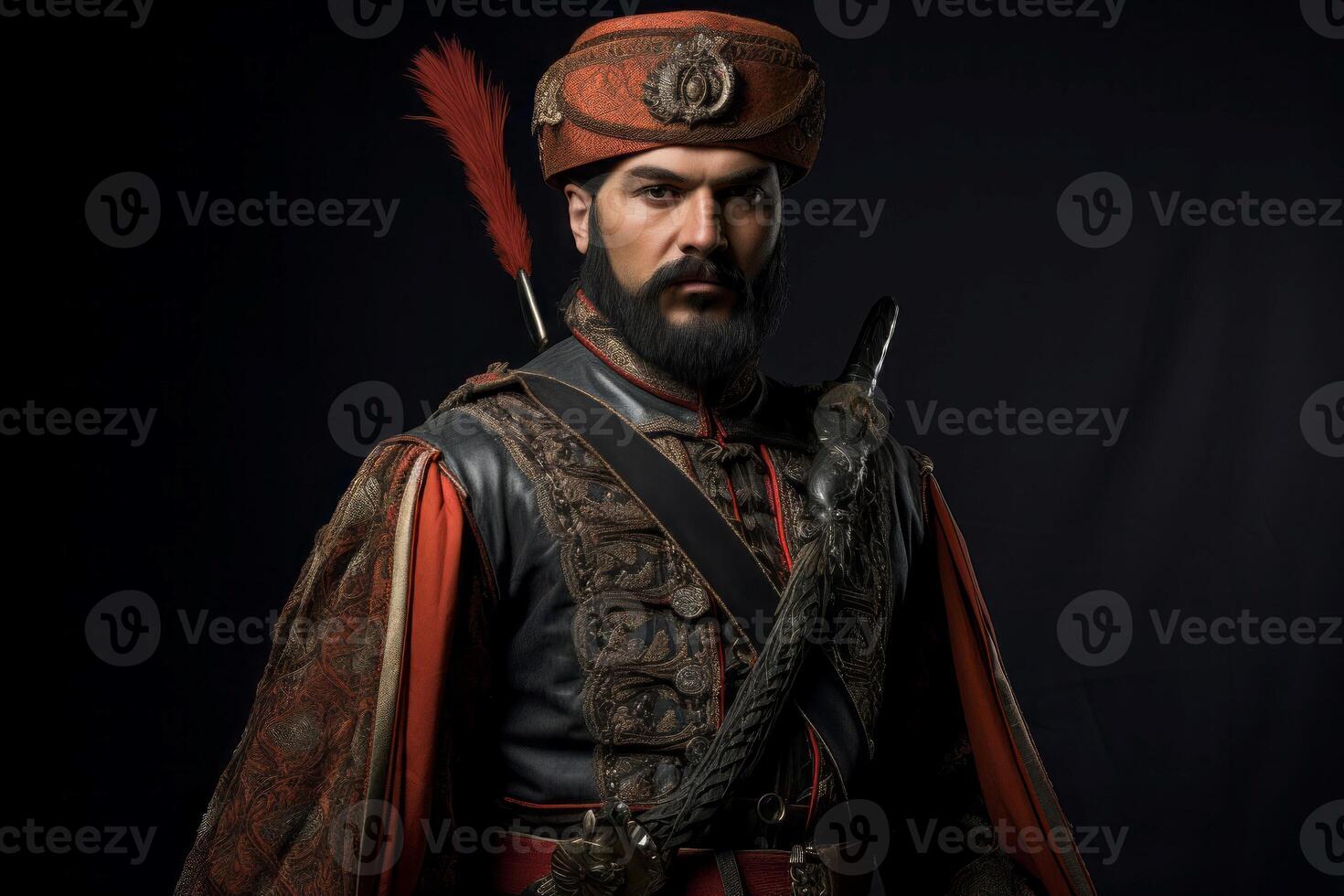 Ottoman uniform. Generate Ai photo