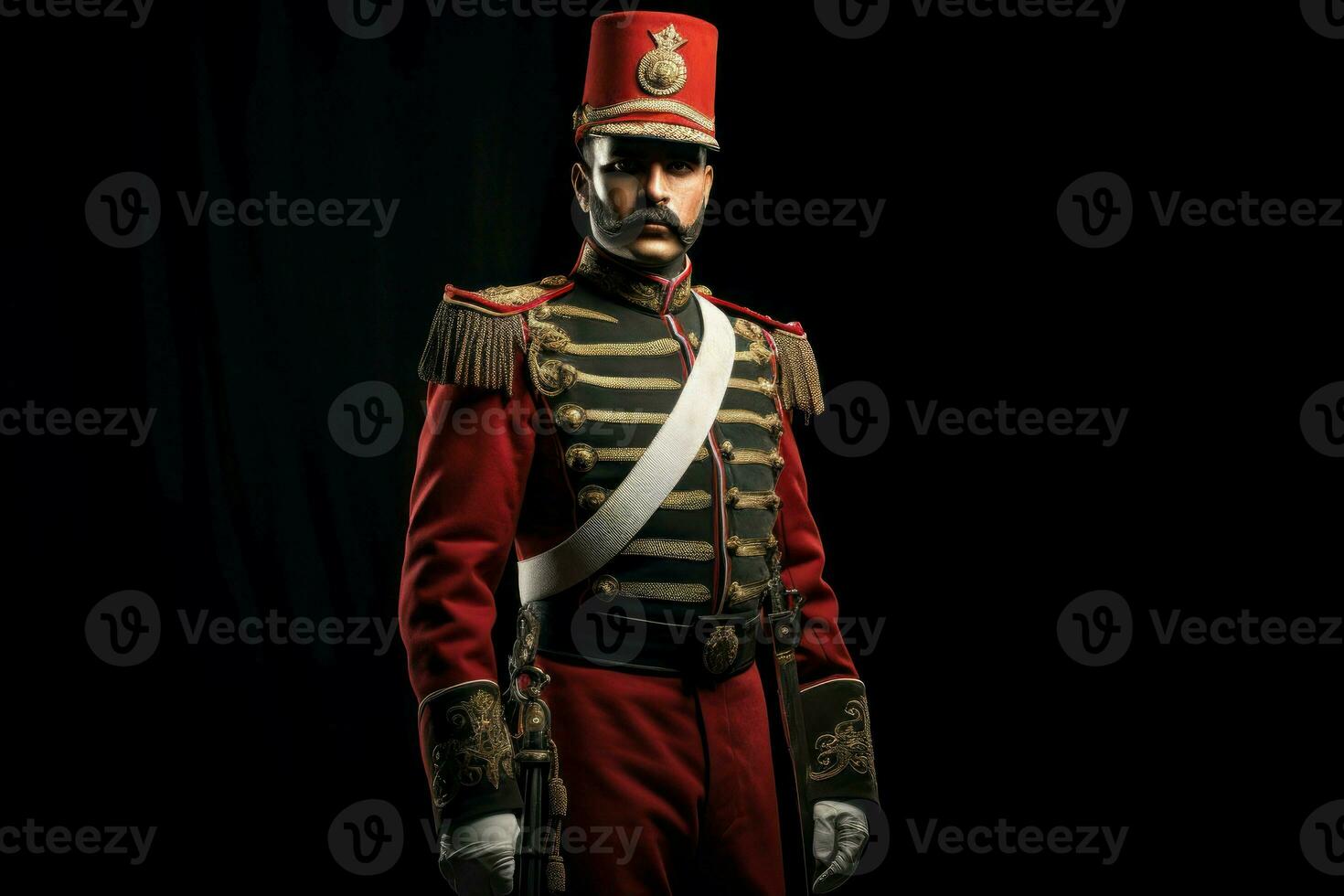 Ottoman uniform soldier. Generate Ai photo