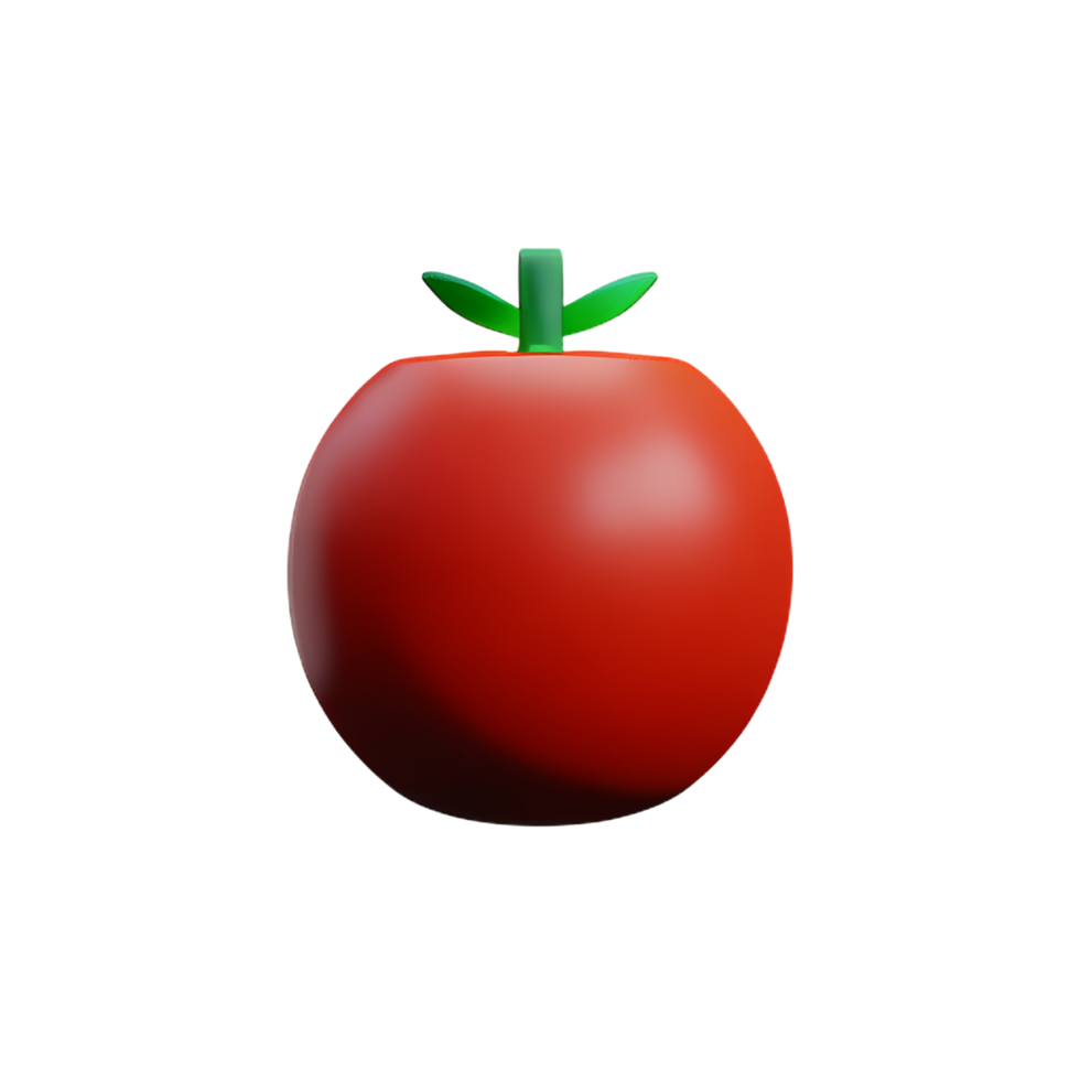 tomato 3d rendering icon illustration png