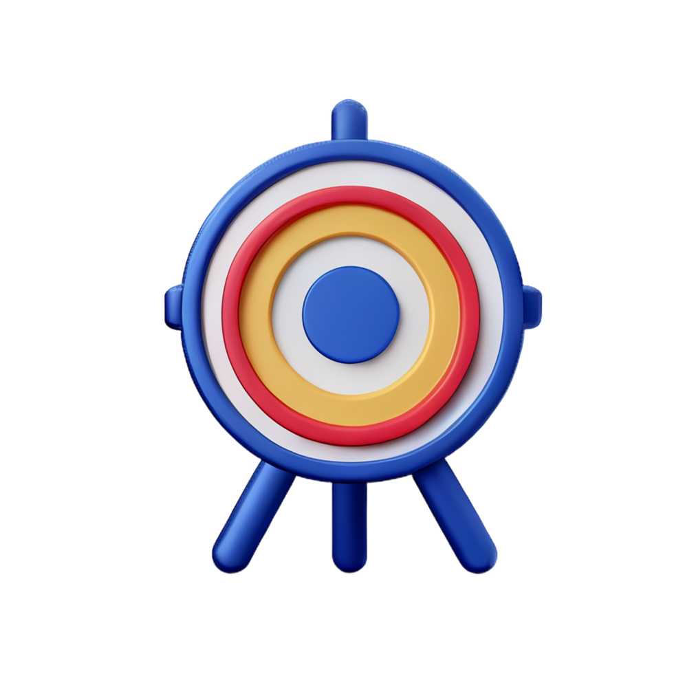 target 3d rendering icon illustration png