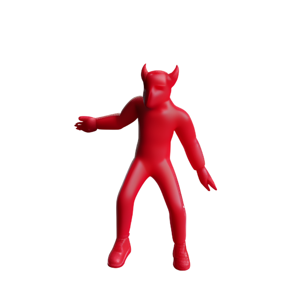devil 3d rendering icon illustration png
