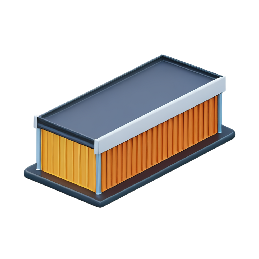 warehouse 3d rendering icon illustration png