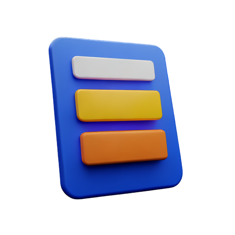 sticky notes 3d rendering icon illustration png