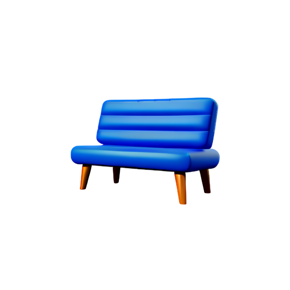 sofa 3d rendering icon illustration png