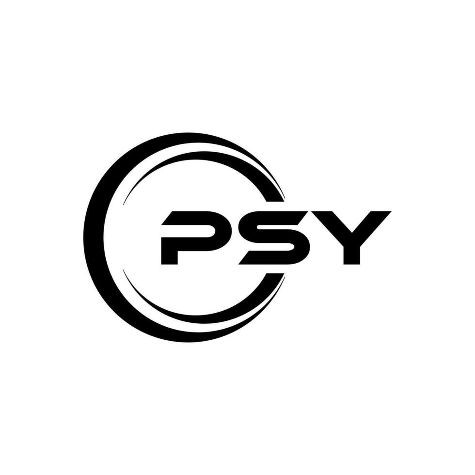 PSY Letter Logo Design, Inspiration for a Unique Identity. Modern Elegance and Creative Design. Watermark Your Success with the Striking this Logo. vector