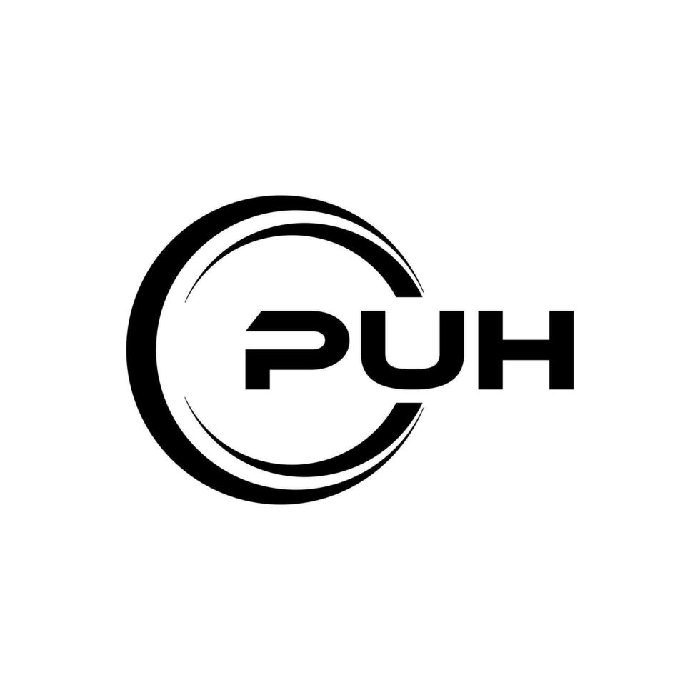 PUH Letter Logo Design, Inspiration for a Unique Identity. Modern Elegance and Creative Design. Watermark Your Success with the Striking this Logo. vector