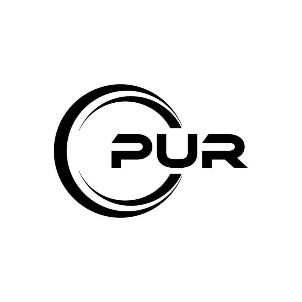 PUR Letter Logo Design, Inspiration for a Unique Identity. Modern Elegance and Creative Design. Watermark Your Success with the Striking this Logo. vector