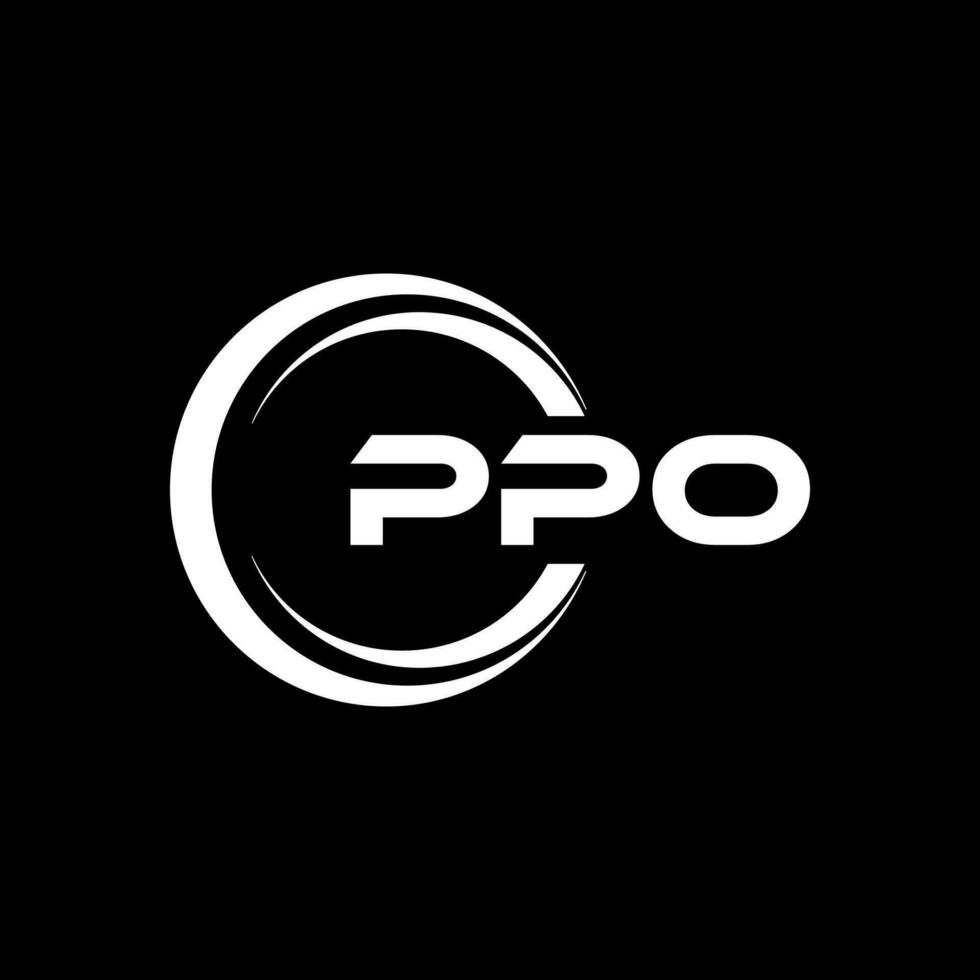 PPO Letter Logo Design, Inspiration for a Unique Identity. Modern Elegance and Creative Design. Watermark Your Success with the Striking this Logo. vector