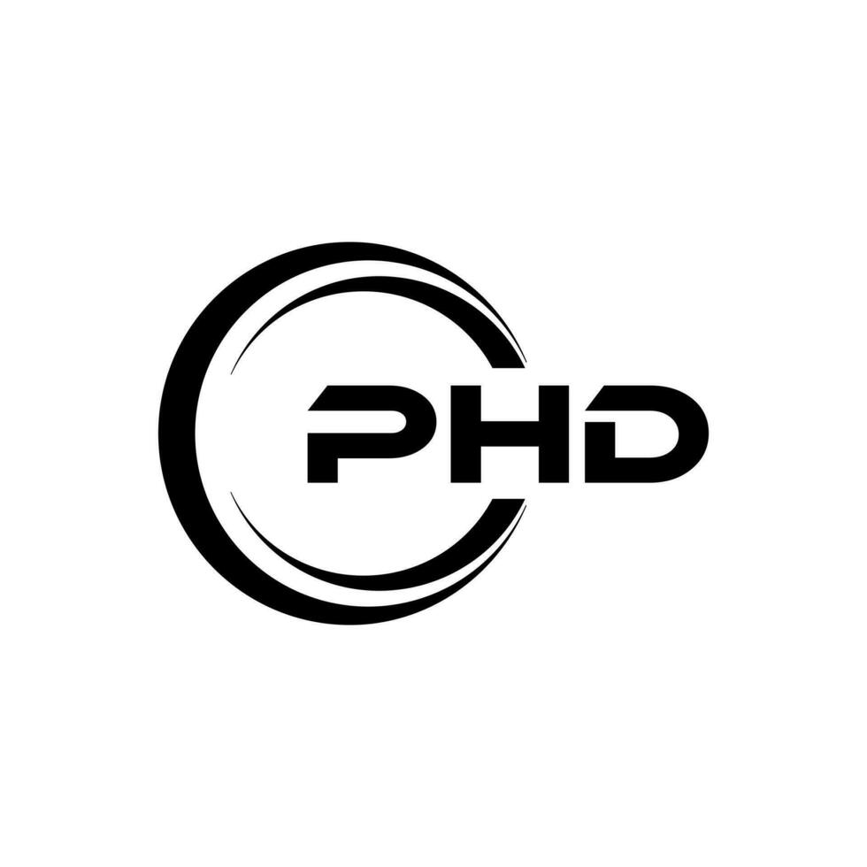 PHD Letter Logo Design, Inspiration for a Unique Identity. Modern Elegance and Creative Design. Watermark Your Success with the Striking this Logo. vector