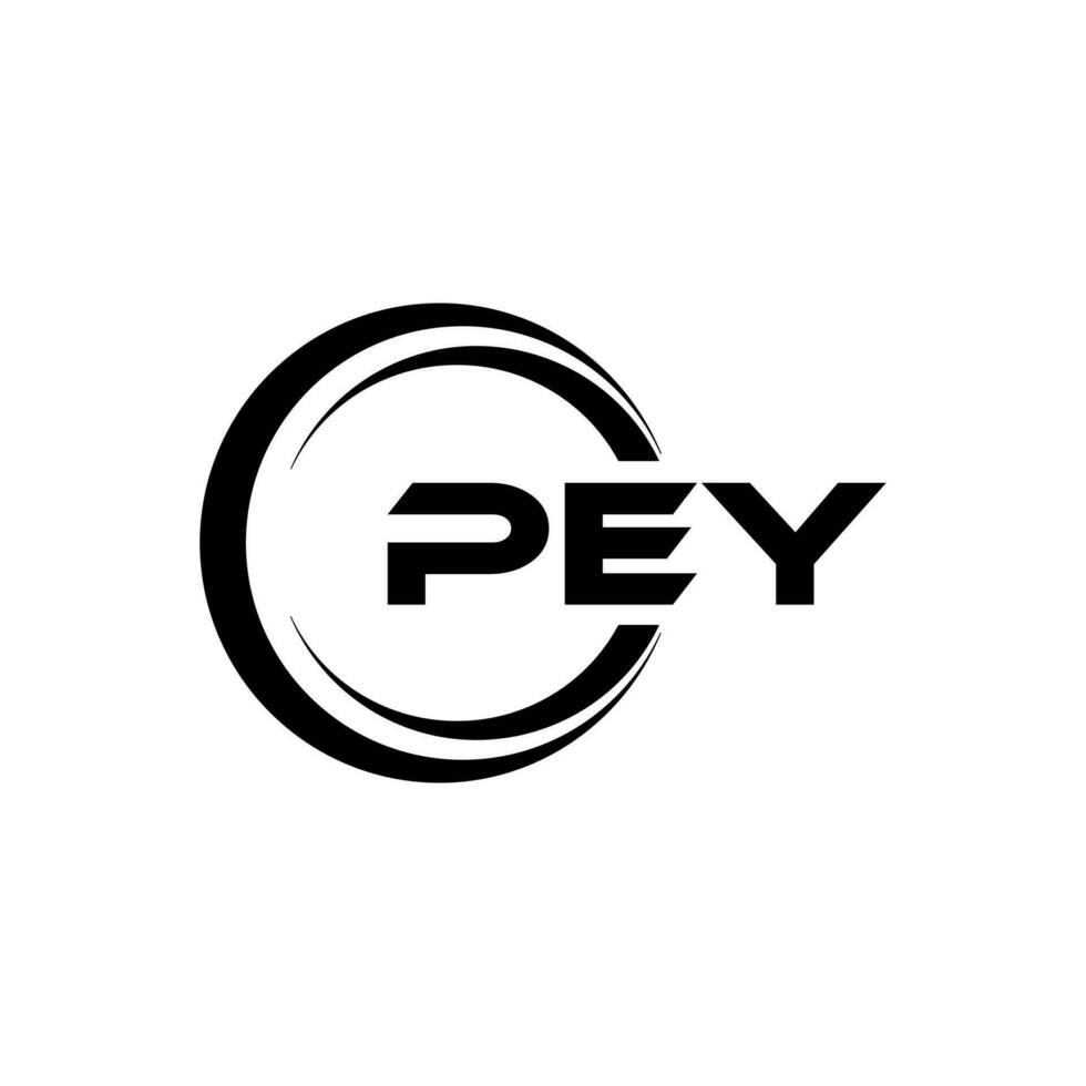 PEY Letter Logo Design, Inspiration for a Unique Identity. Modern Elegance and Creative Design. Watermark Your Success with the Striking this Logo. vector