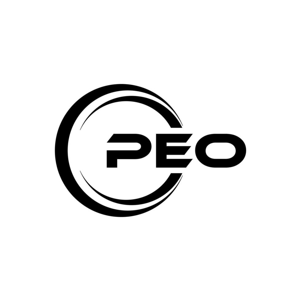 PEO Letter Logo Design, Inspiration for a Unique Identity. Modern Elegance and Creative Design. Watermark Your Success with the Striking this Logo. vector
