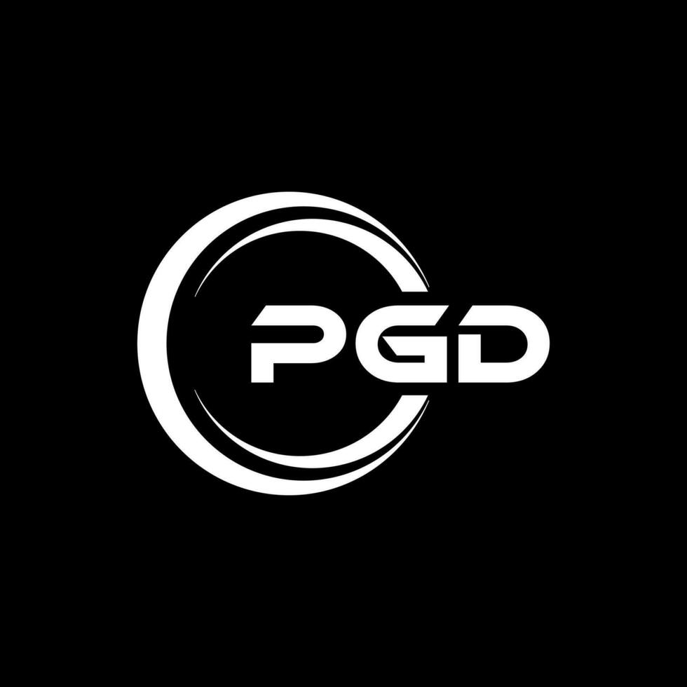 PGD Letter Logo Design, Inspiration for a Unique Identity. Modern Elegance and Creative Design. Watermark Your Success with the Striking this Logo. vector