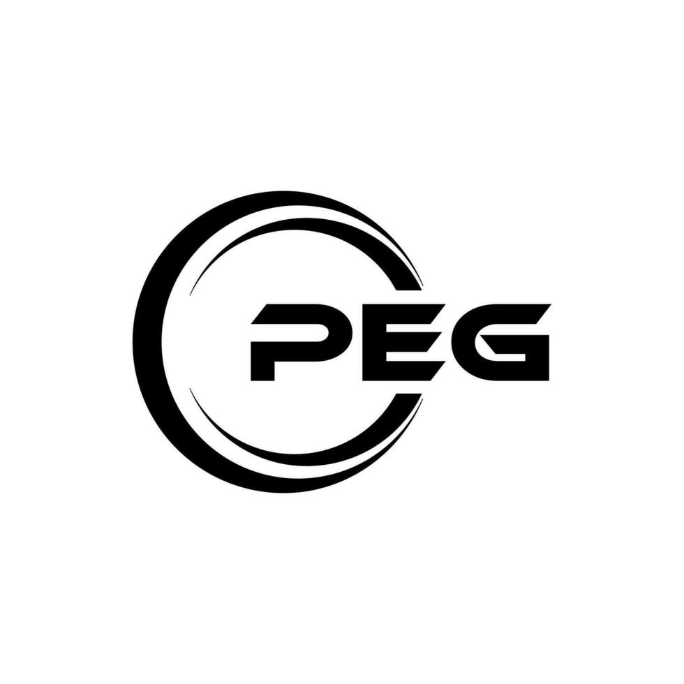 PEG Letter Logo Design, Inspiration for a Unique Identity. Modern Elegance and Creative Design. Watermark Your Success with the Striking this Logo. vector
