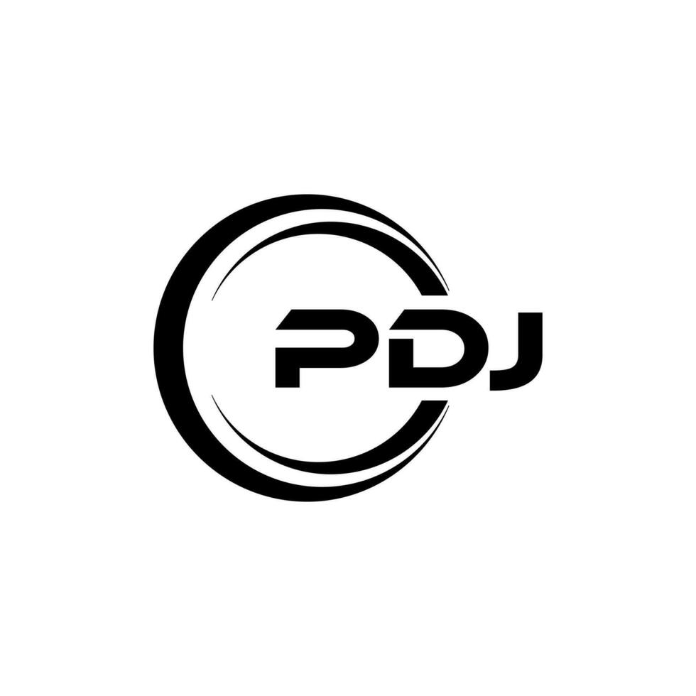 pdj letra logo diseño, inspiración para un único identidad. moderno elegancia y creativo diseño. filigrana tu éxito con el sorprendentes esta logo. vector