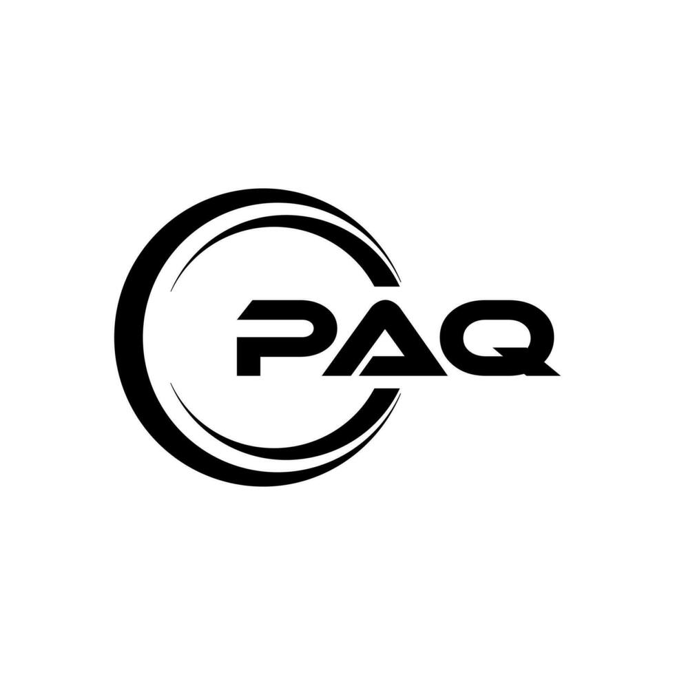 PAQ Letter Logo Design, Inspiration for a Unique Identity. Modern Elegance and Creative Design. Watermark Your Success with the Striking this Logo. vector