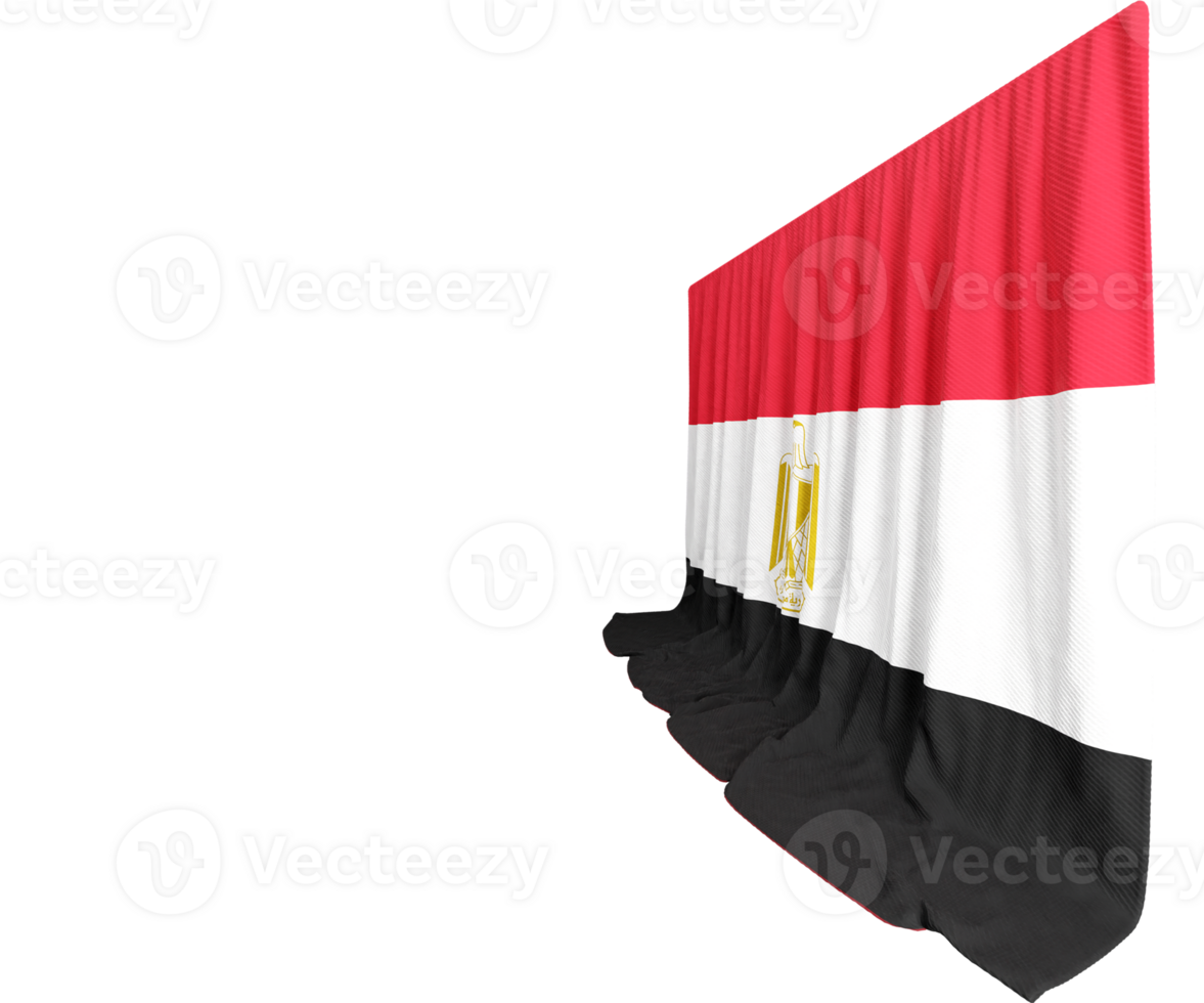Egyptian Flag Curtain in 3D Rendering Egypt's Timeless Legacy png