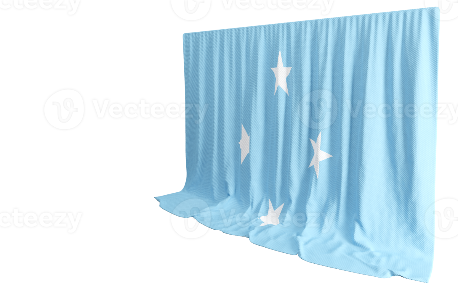 Micronesian Flag Curtain in 3D Rendering Embracing Micronesian Unity png