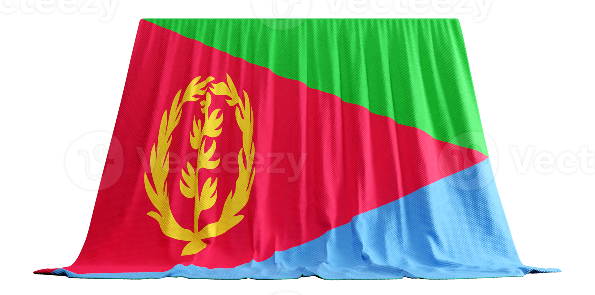 Eritrean Flag Curtain in 3D Rendering Eritrea's Rich History png