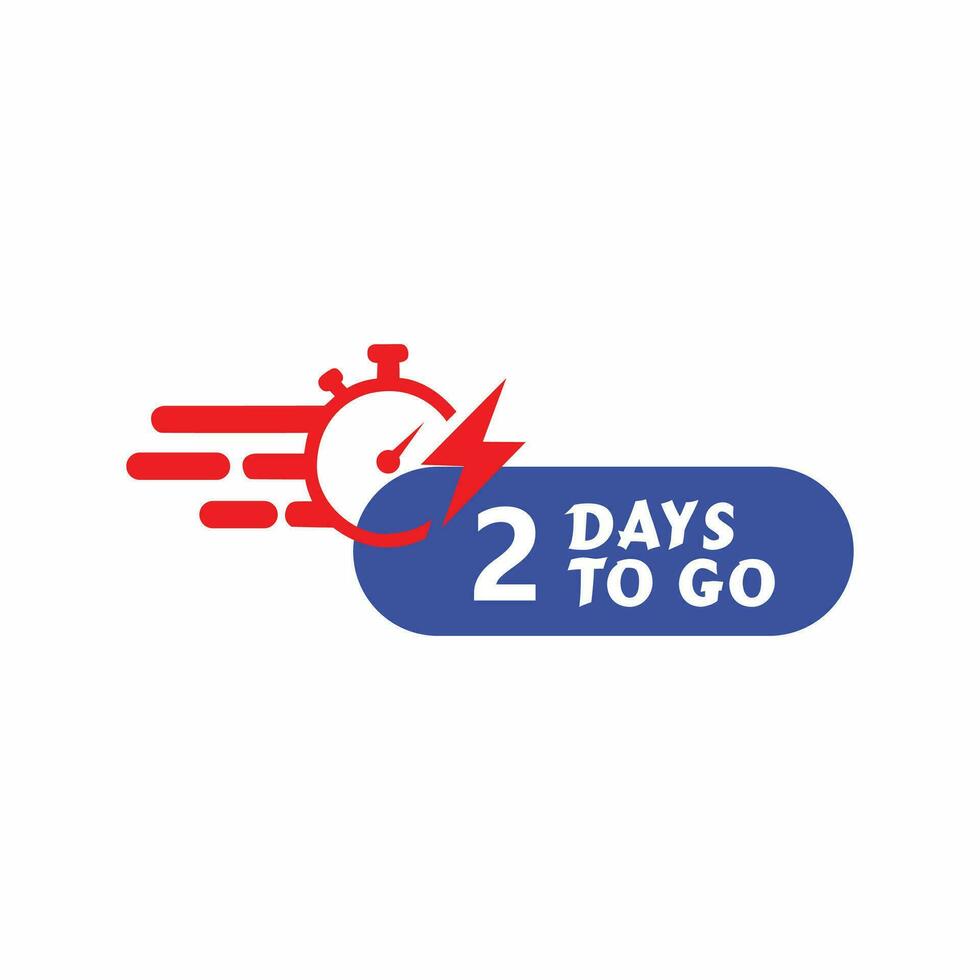 2 Days to go vector