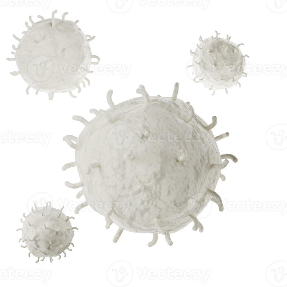 White blood cell 3d realistic icon analysis. Leukocytes medical illustration transparent png