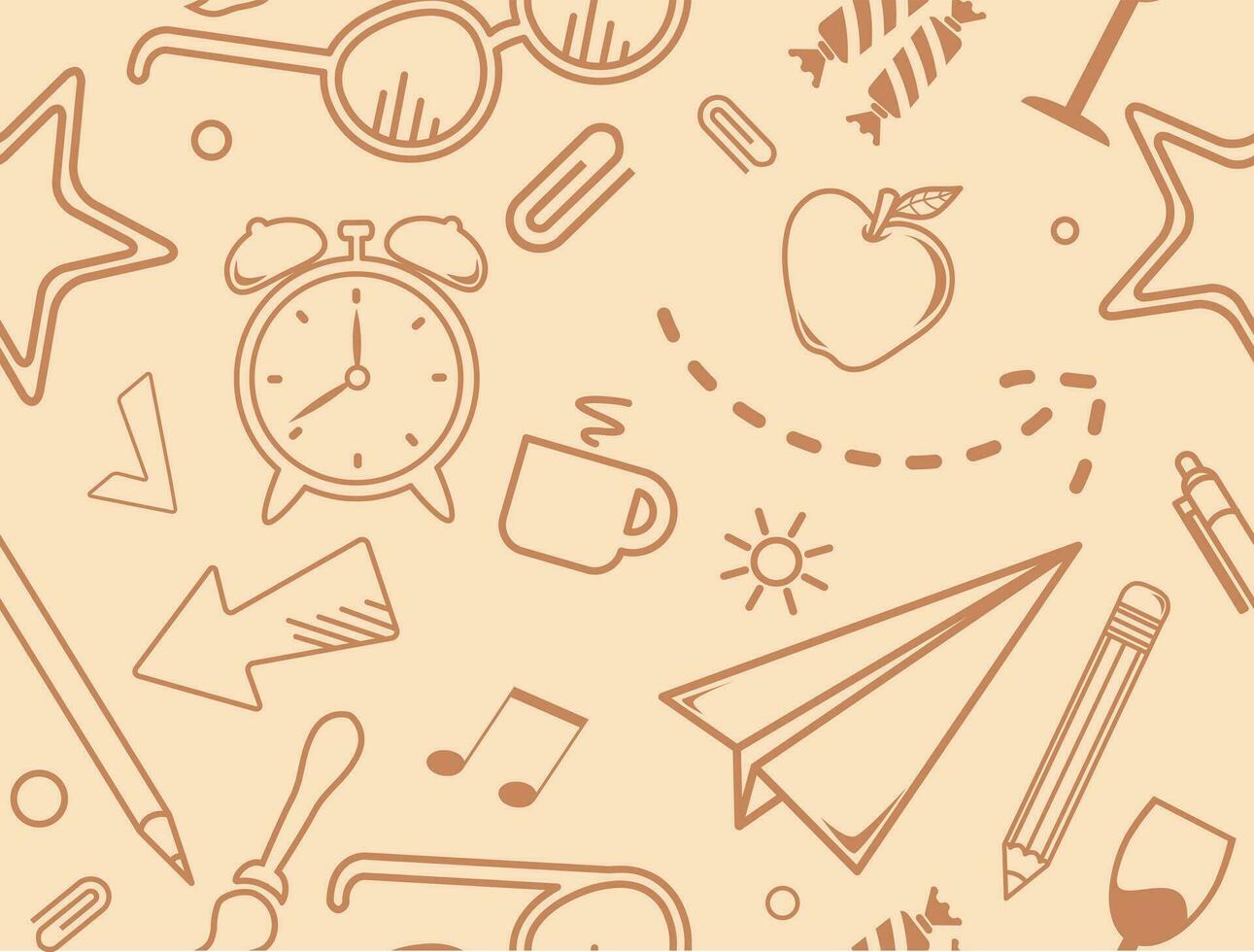 Seamless school educational pattern. Seamless background vector