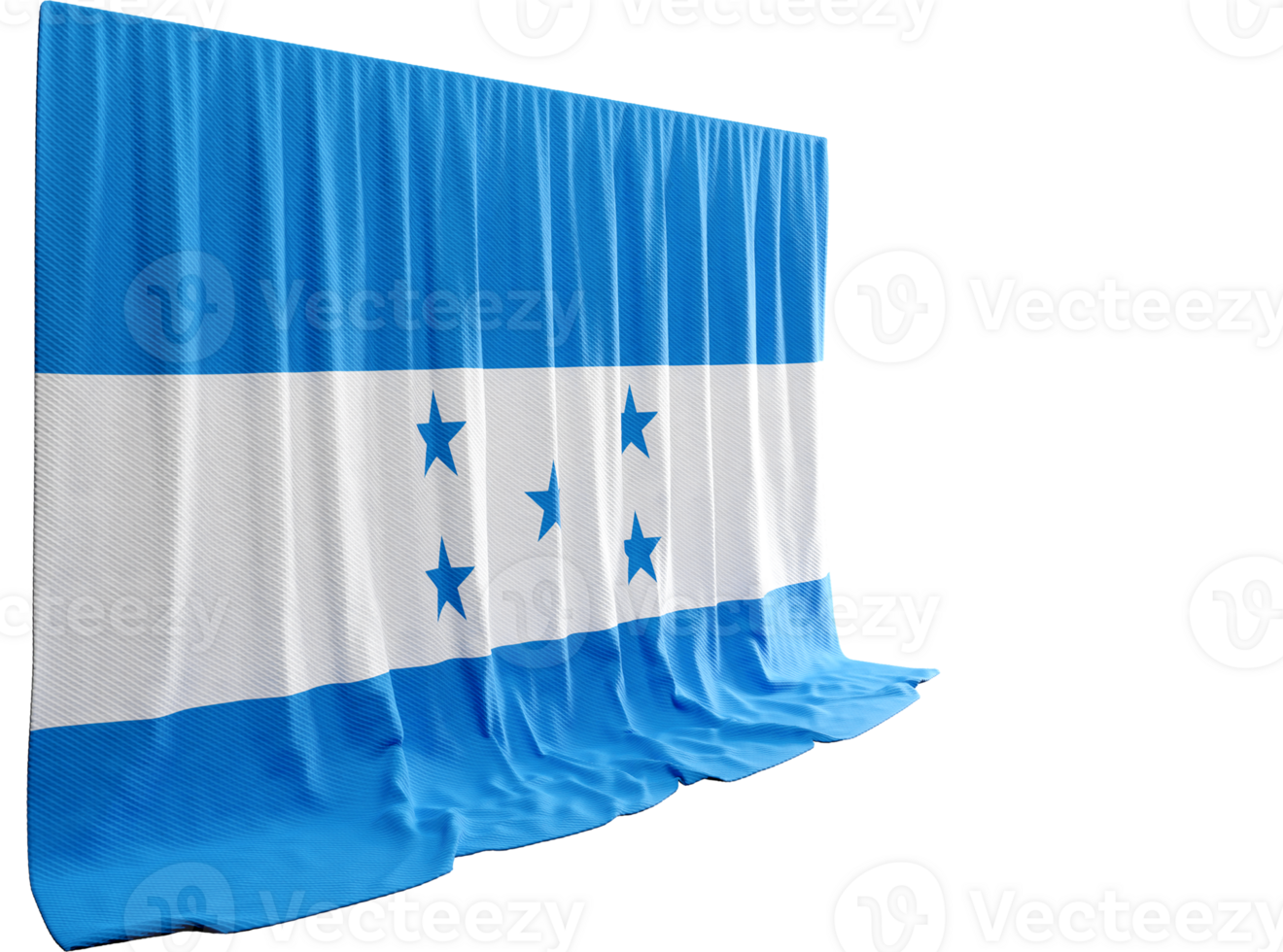Honduran Flag Curtain in 3D Rendering Honduras' Rich Culture png
