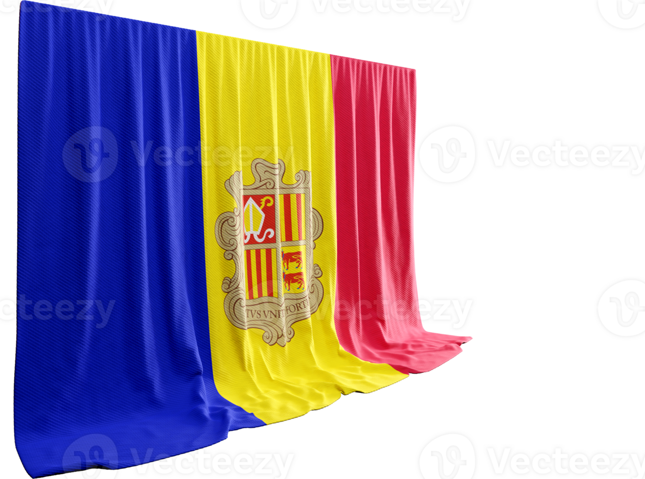 3D render flag of Andorra png