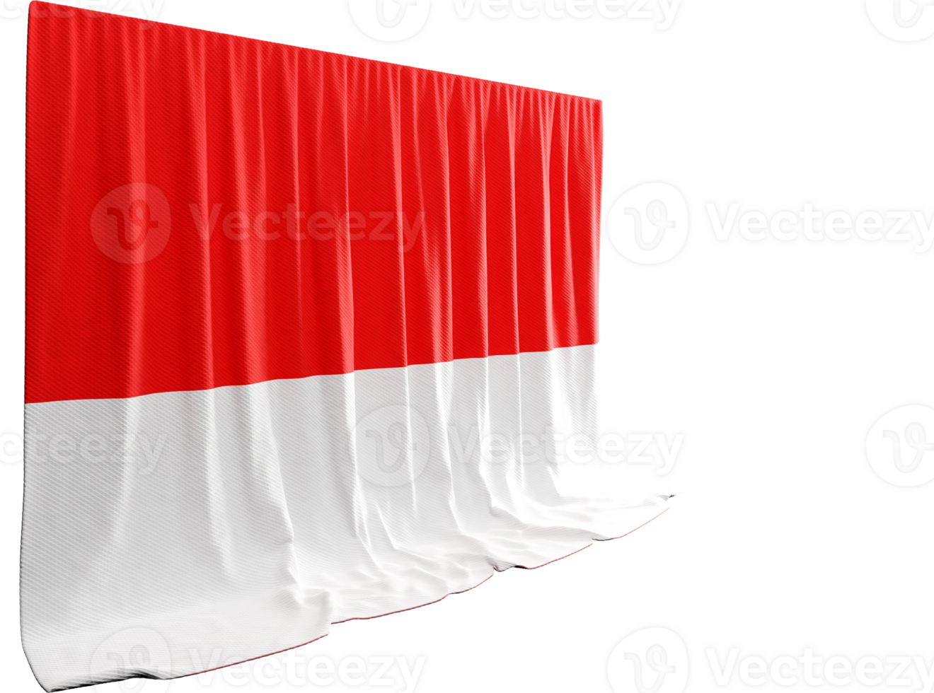 Indonesian Flag Curtain in 3D Rendering Indonesia's Cultural Diversity png