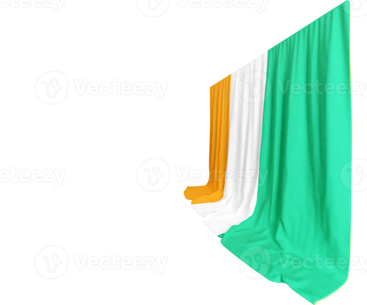 3d rendered flag of ivoire png
