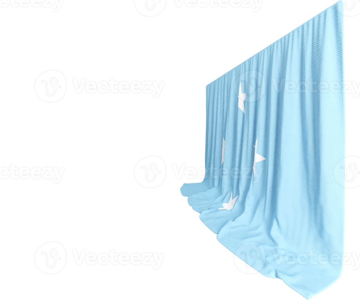 Micronesian Flag Curtain in 3D Rendering Embracing Micronesian Unity png