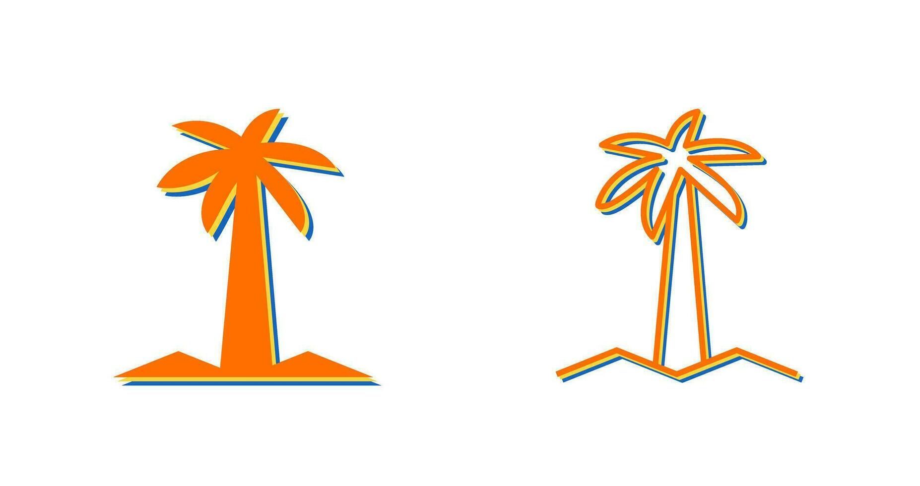 icono de vector de árbol de coco