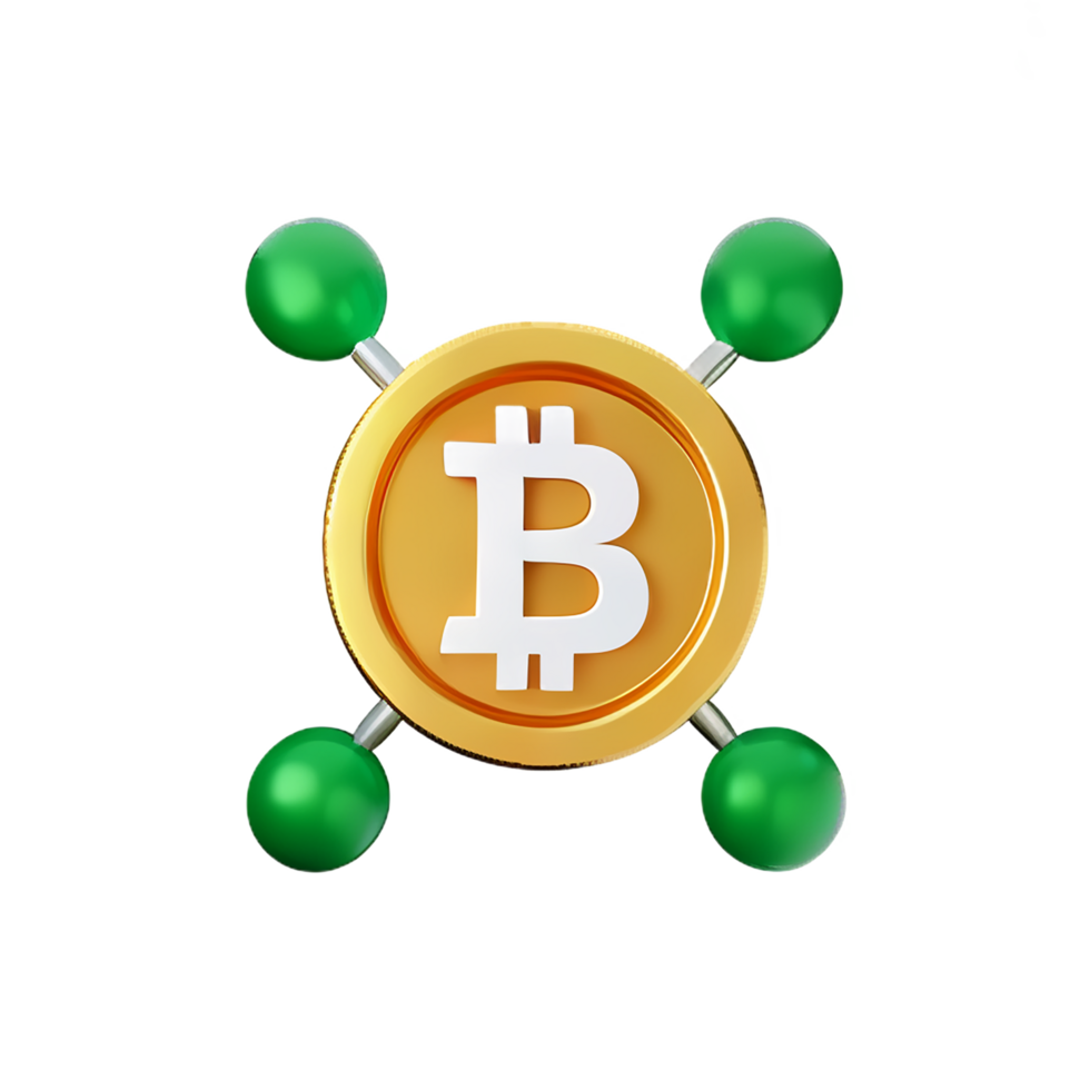 bitcoin 3d rendering icon illustration png