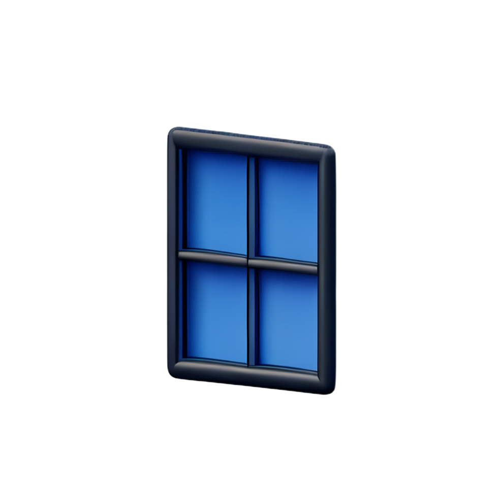 window 3d rendering icon illustration png