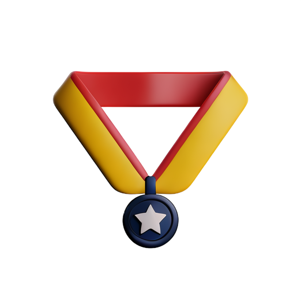 medal 3d rendering icon illustration png