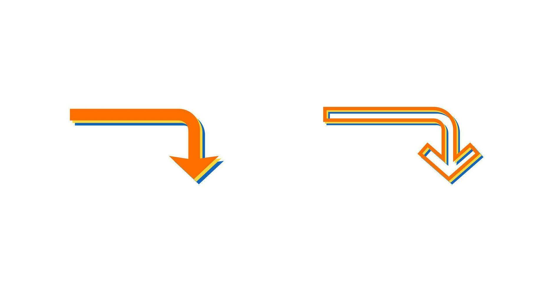 Turn Down Vector Icon