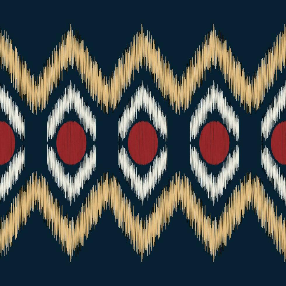 Ethnic Ikat fabric pattern geometric style.African Ikat embroidery Ethnic oriental pattern blue background. Abstract,vector,illustration.Texture,clothing,frame,decoration,carpet,motif. vector