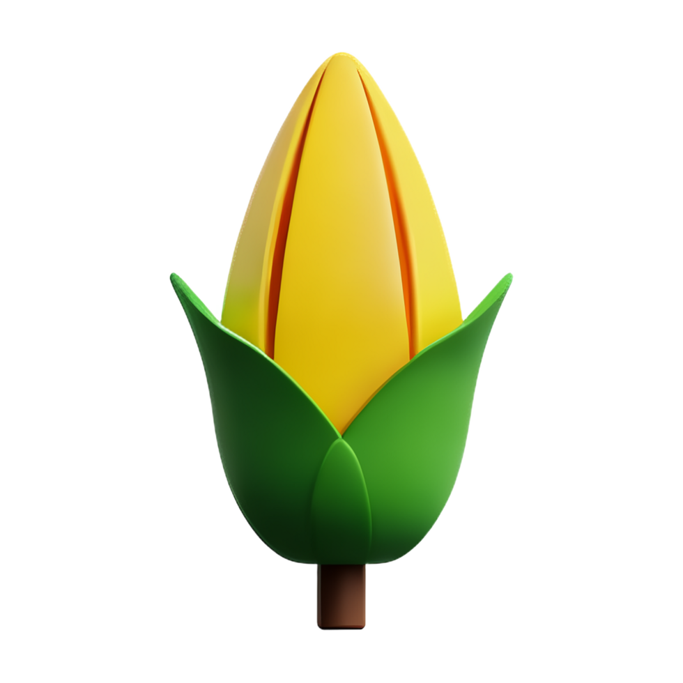 corn 3d rendering icon illustration png