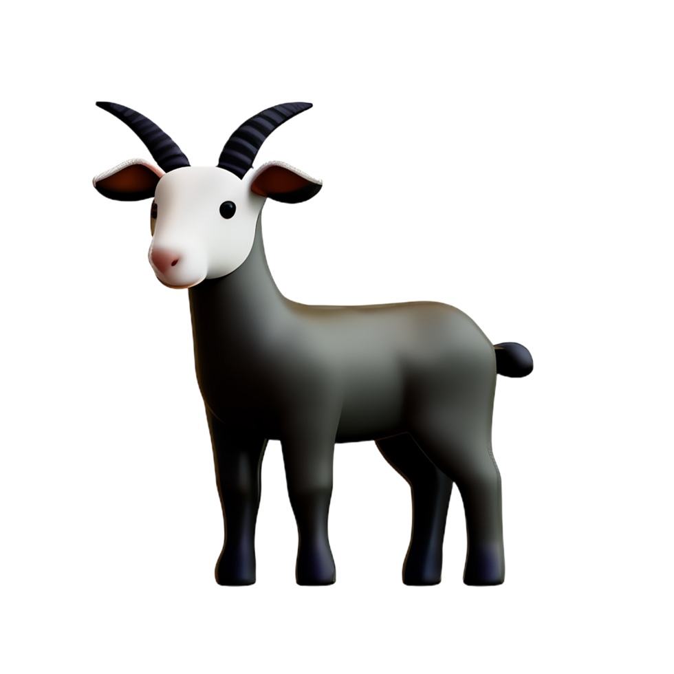 goat 3d rendering icon illustration png