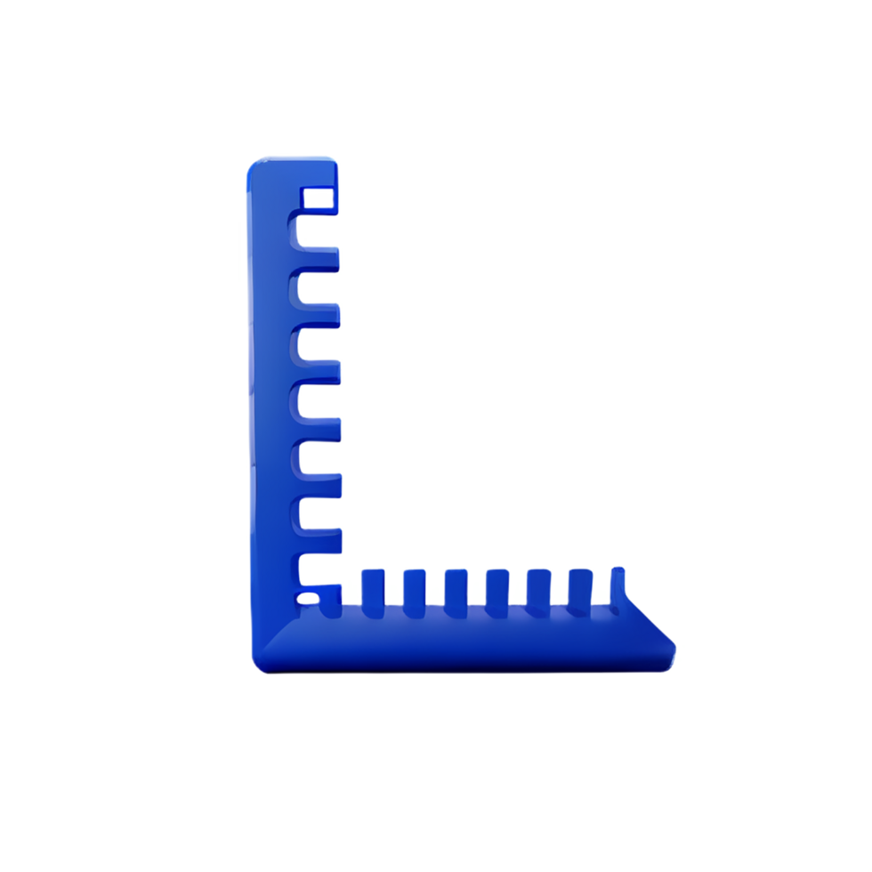 ruler 3d rendering icon illustration png