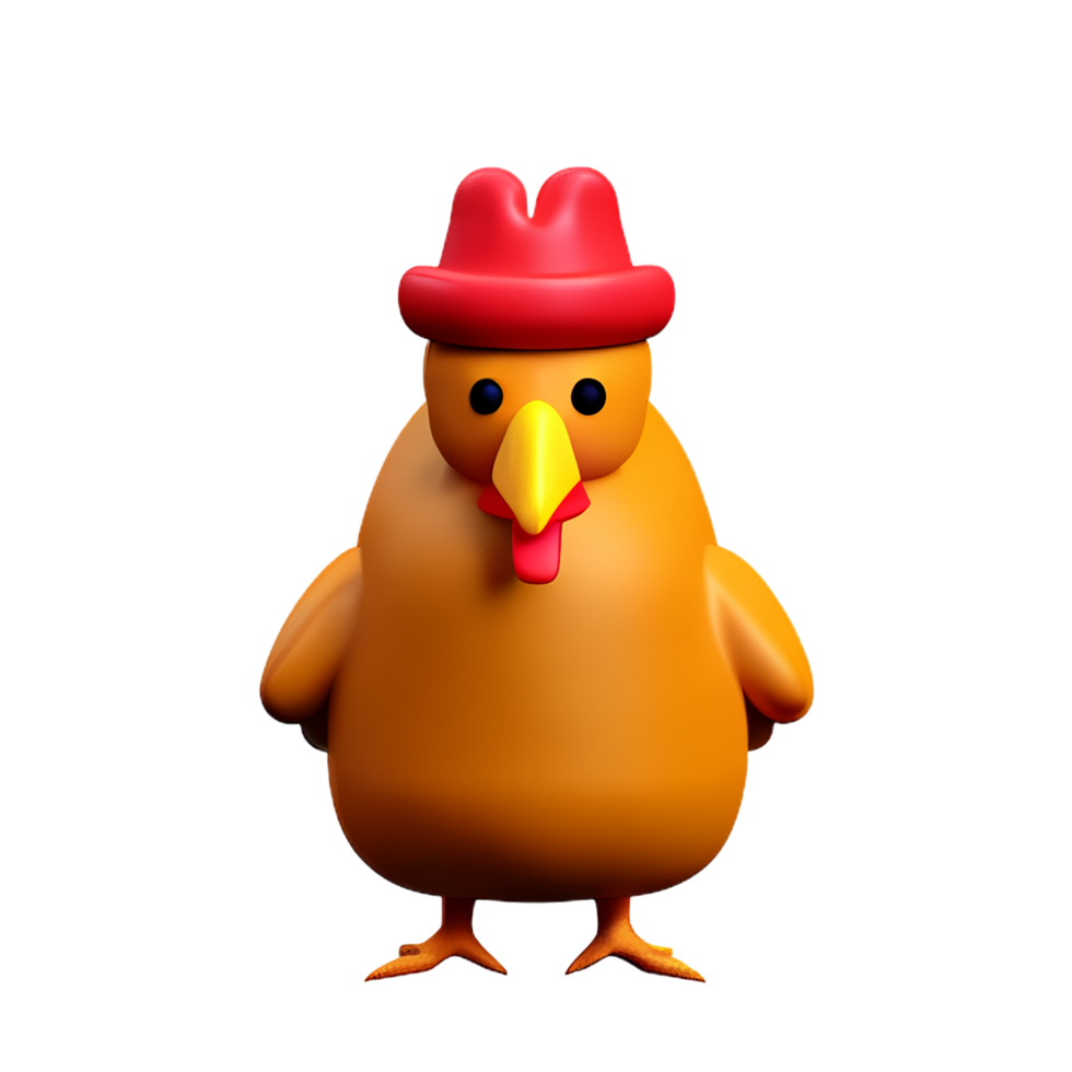 frango 3d Renderização ícone ilustração png