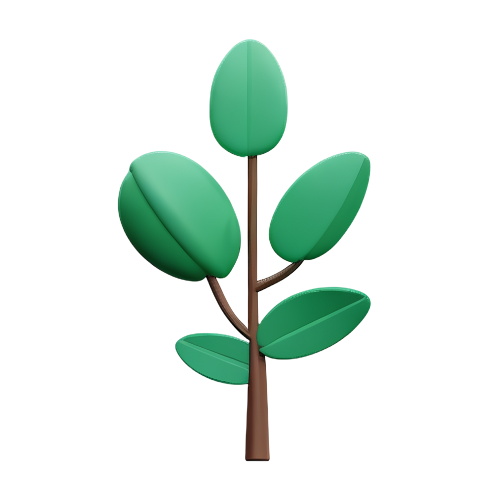 eucalyptus 3d rendering icon illustration png