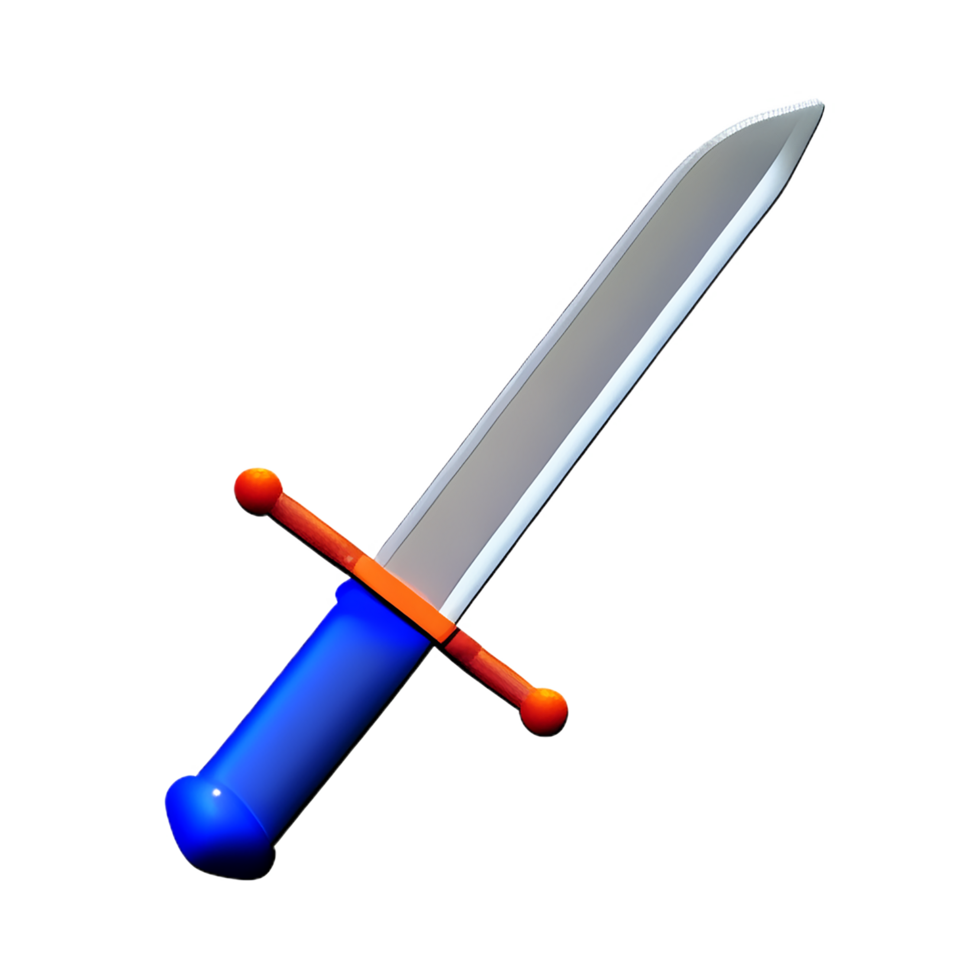 sword 3d rendering icon illustration png