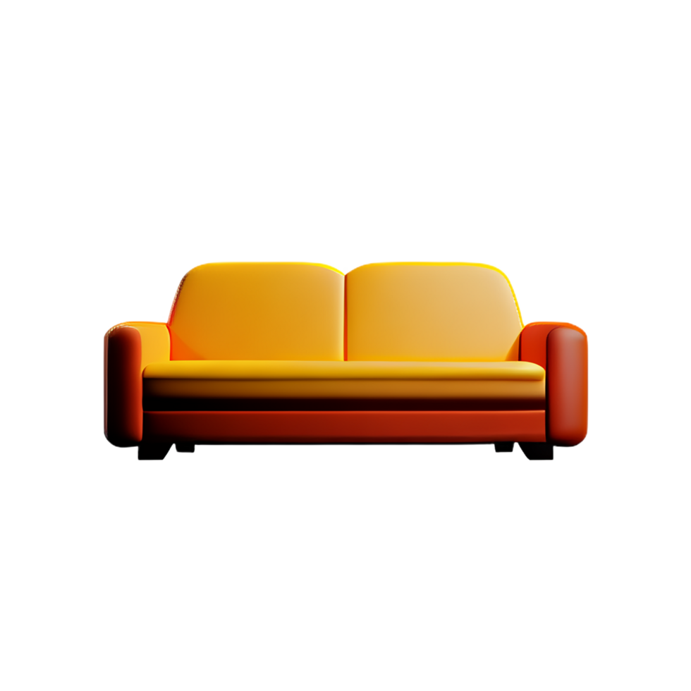 sofa 3d rendering icon illustration png